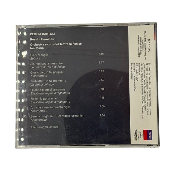 Cecilia Bartoli Rossini Heroines CD London Digital Orchestra Teatro La Fenice Io - Picture 3 of 3